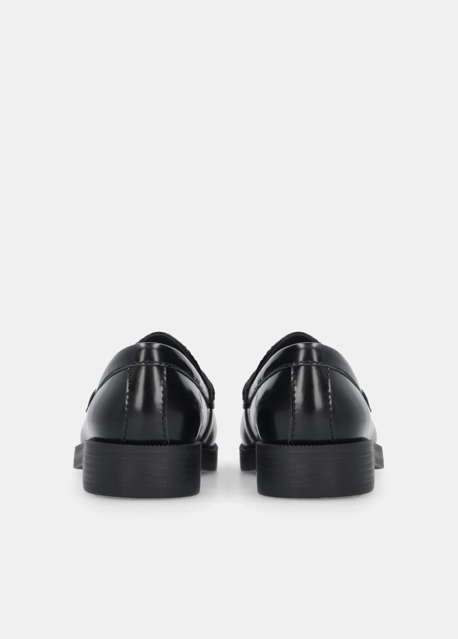 abraded leather loafers
