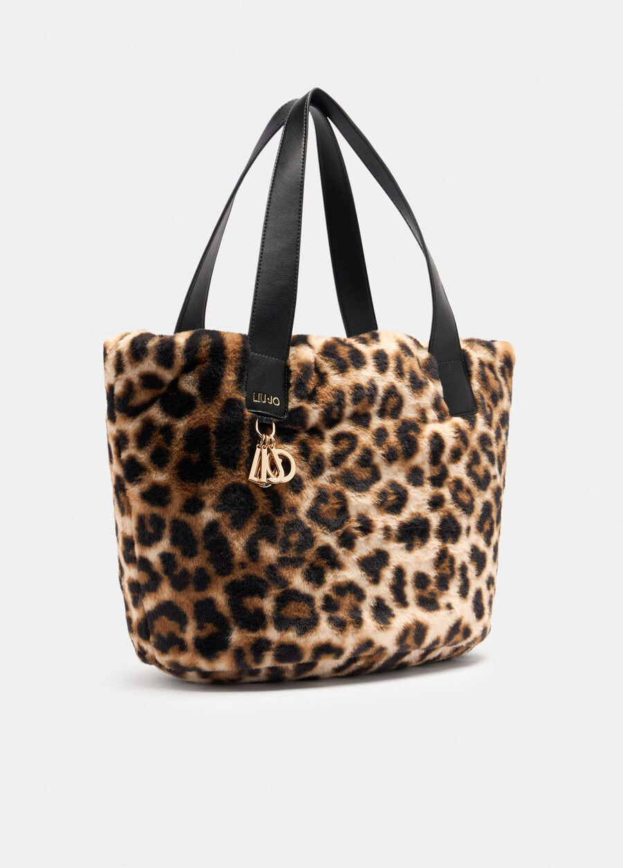 large faux fur hobo bag