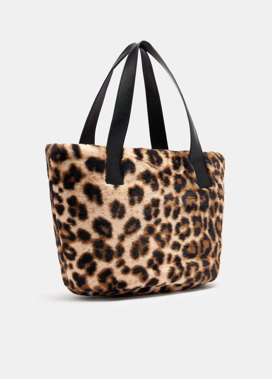 large faux fur hobo bag