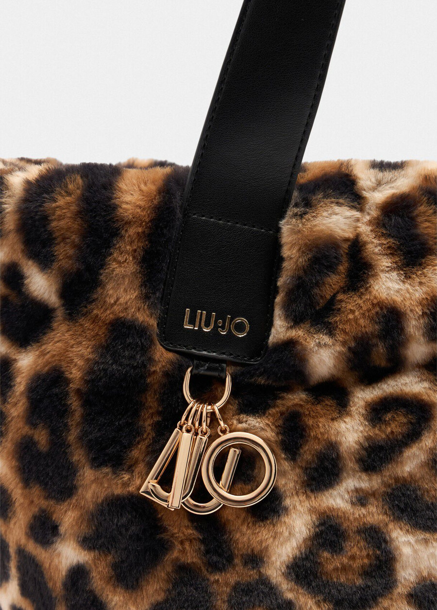 large faux fur hobo bag