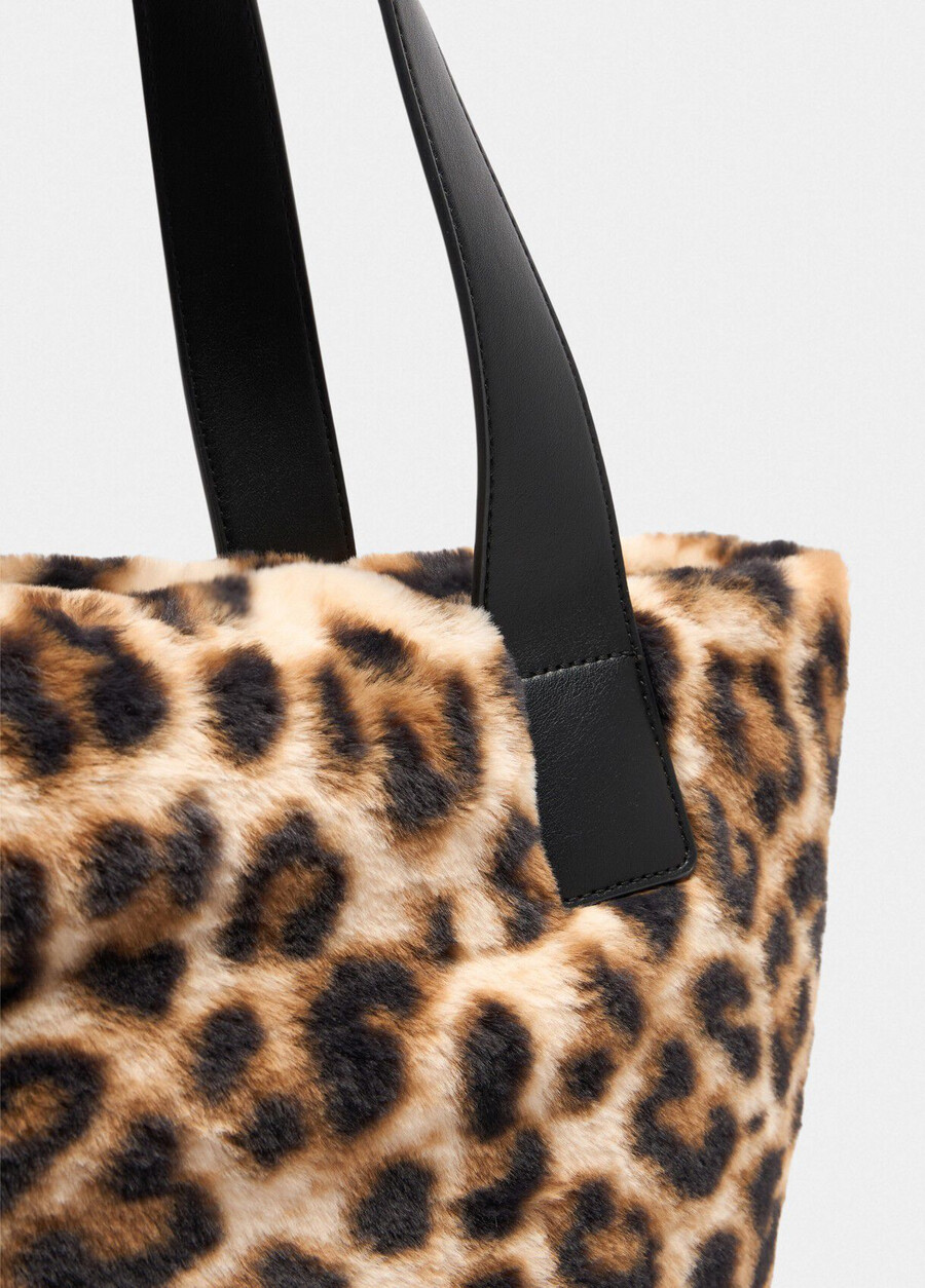 large faux fur hobo bag