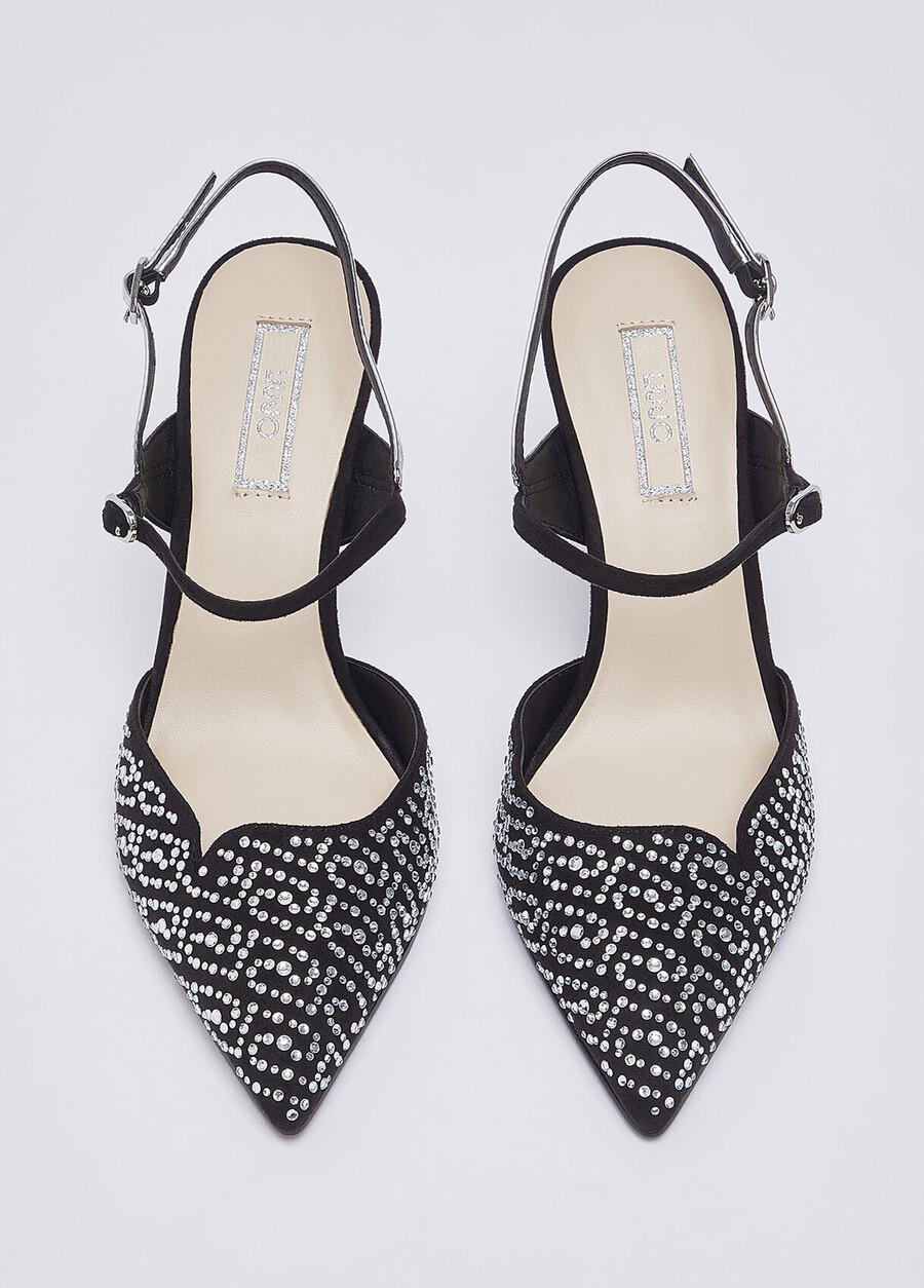 full rhinestone slingbacks