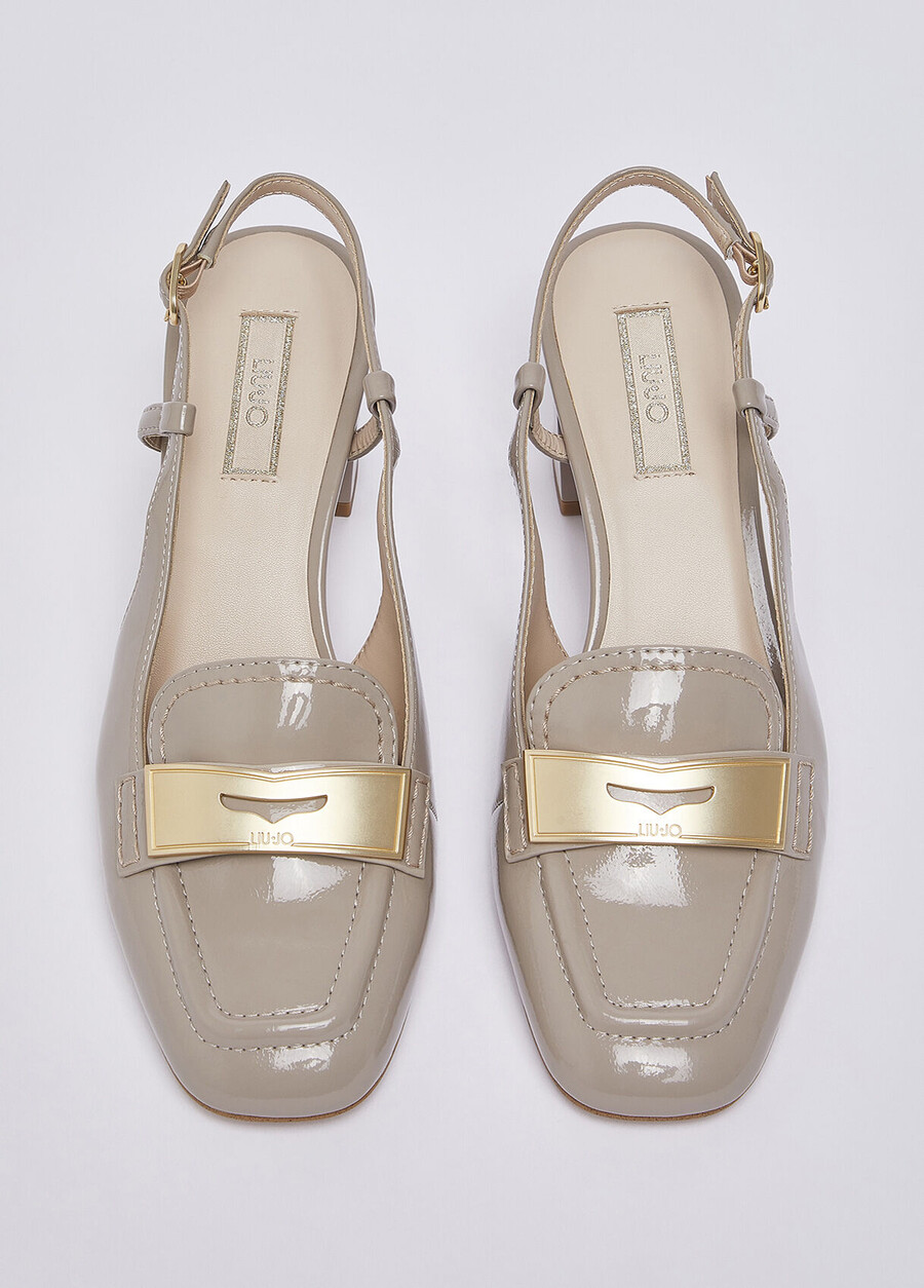 patent leather slingback loafers