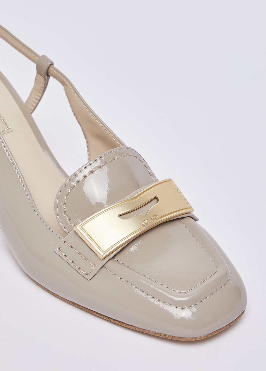 patent leather slingback loafers