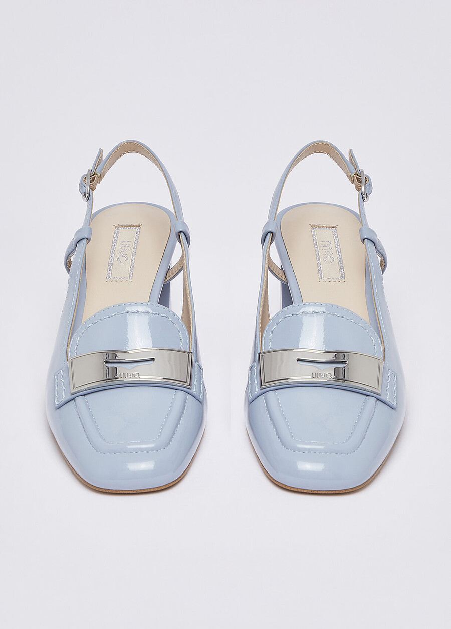patent leather slingback loafers