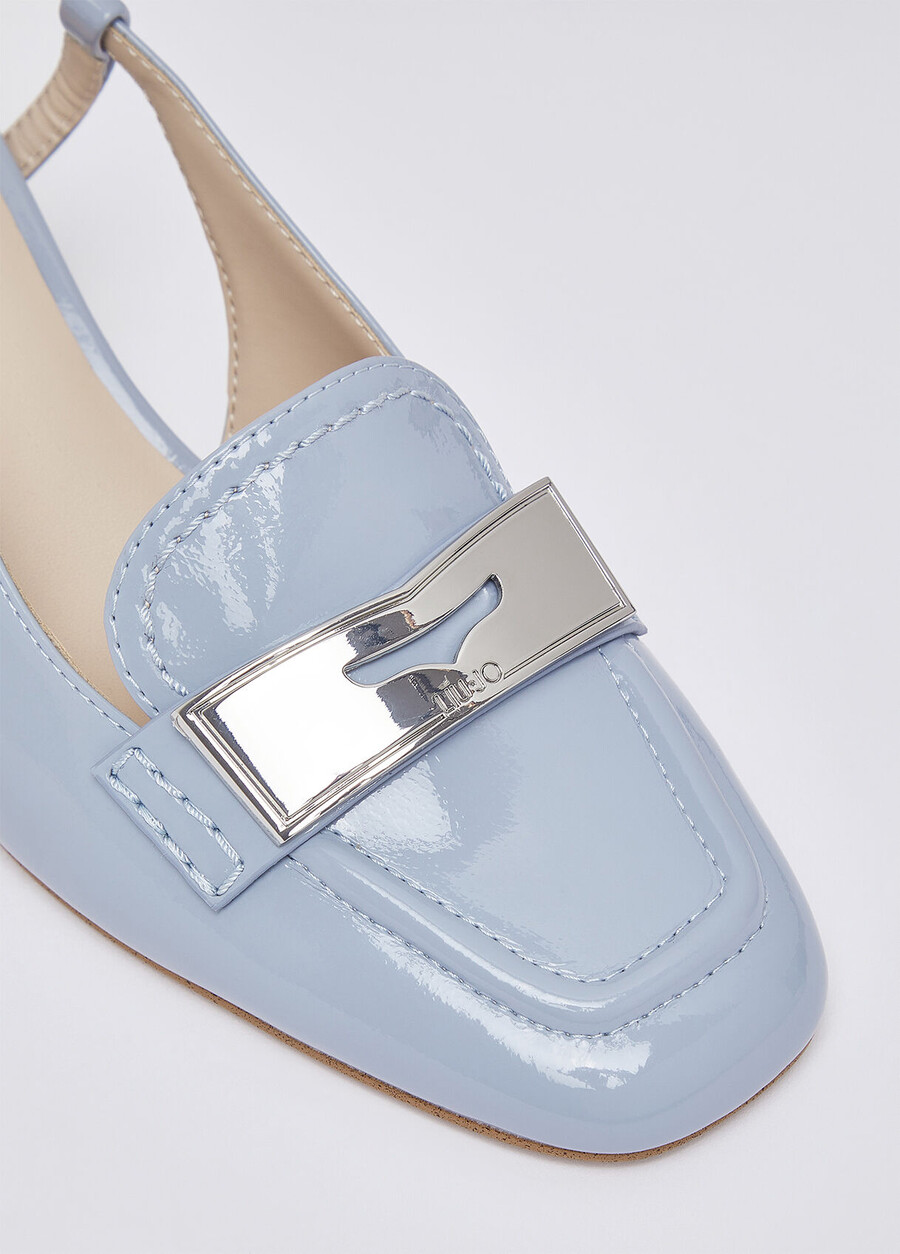 patent leather slingback loafers