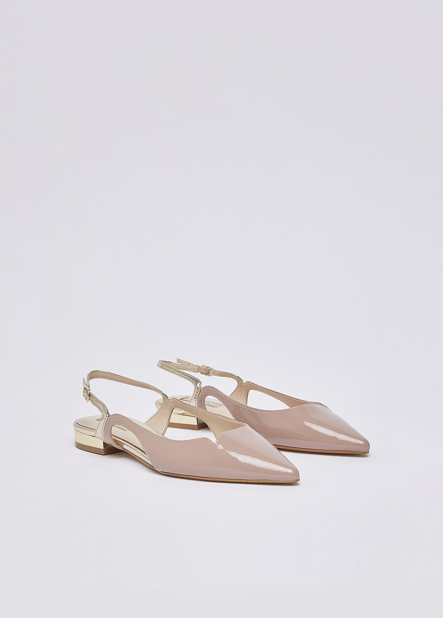 patent leather slingbacks