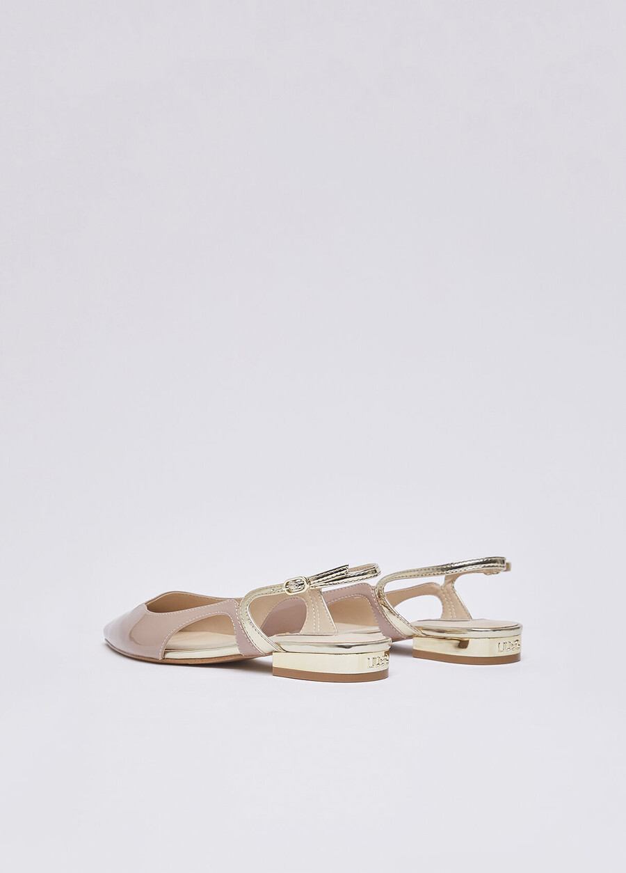 patent leather slingbacks