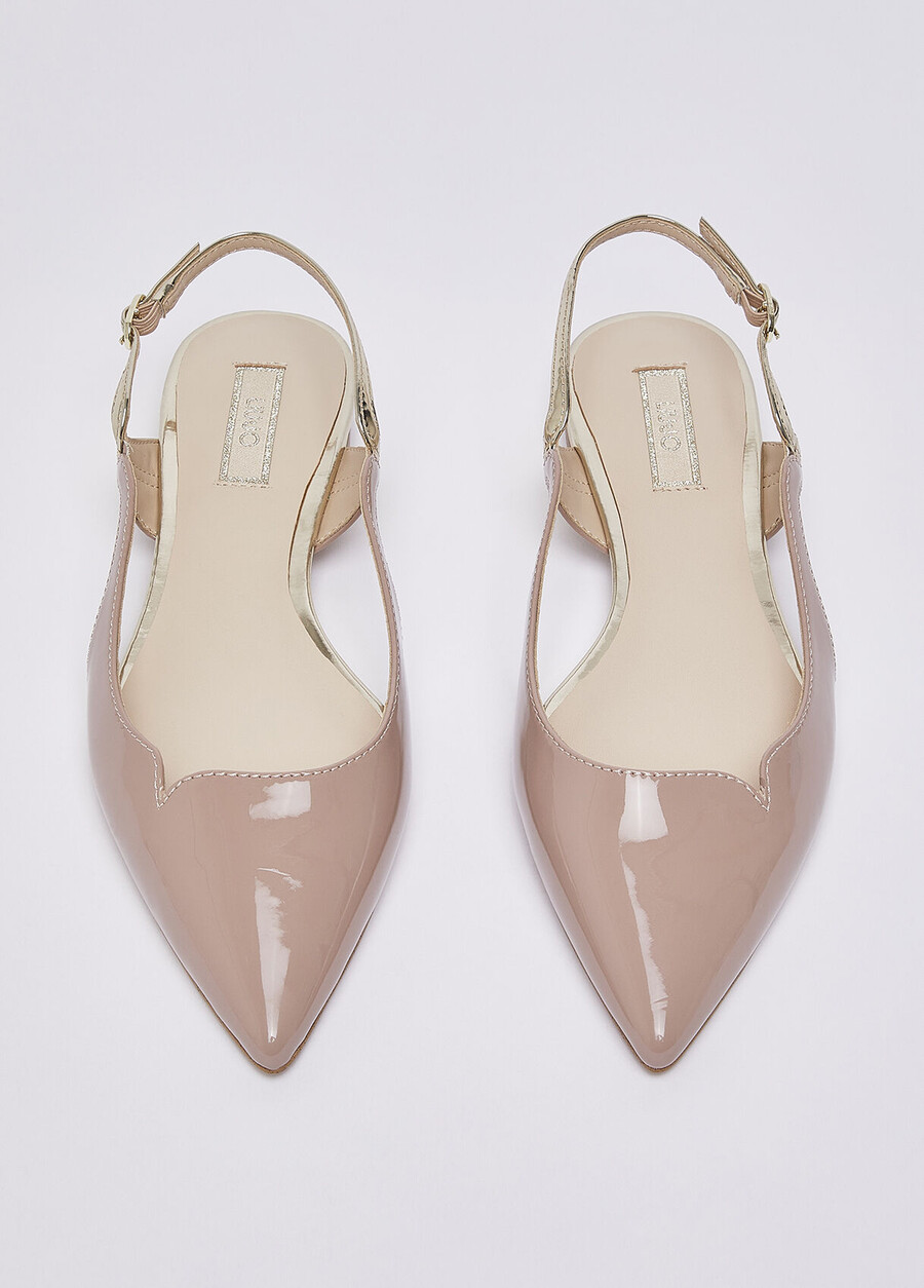 patent leather slingbacks