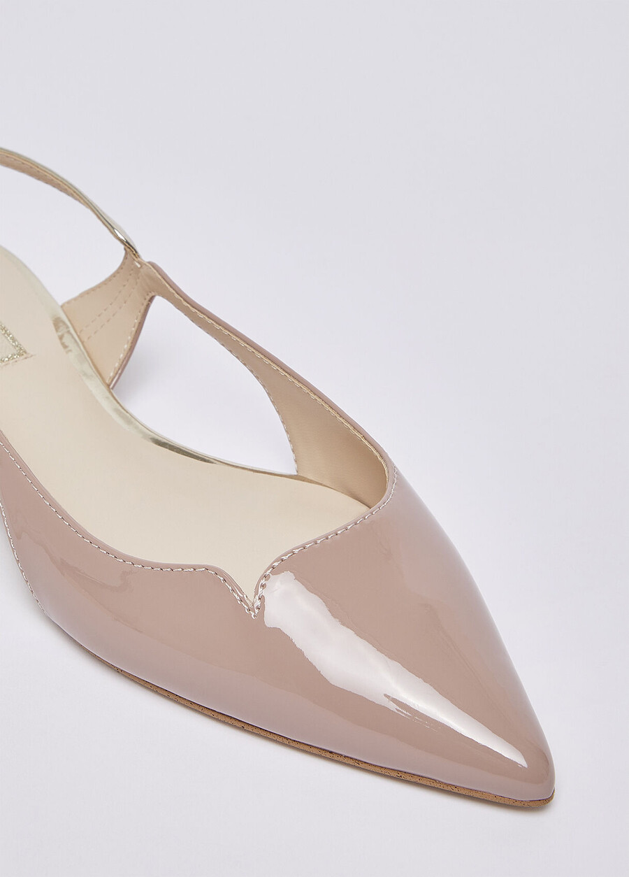 patent leather slingbacks