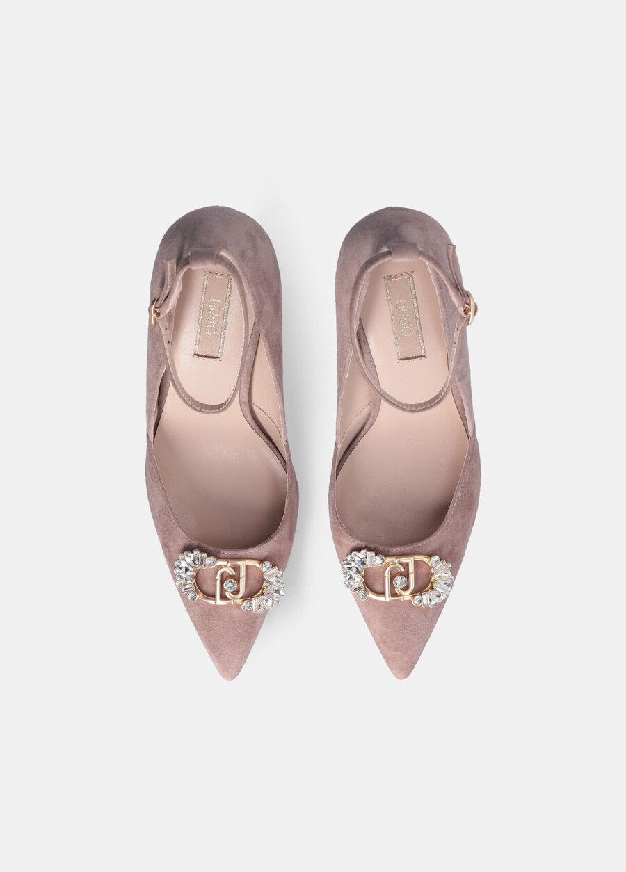 court shoes with jewel logo