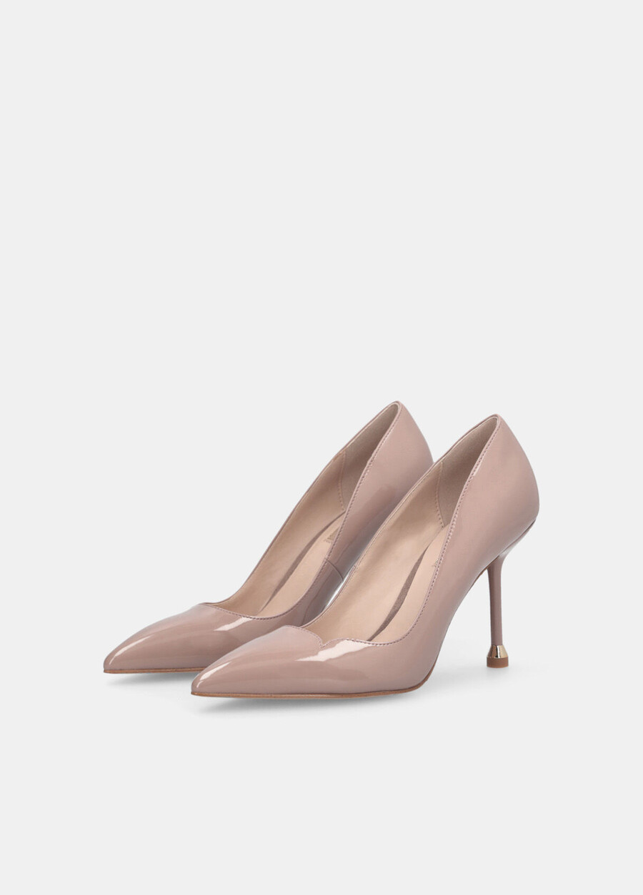 patent leather court shoes
