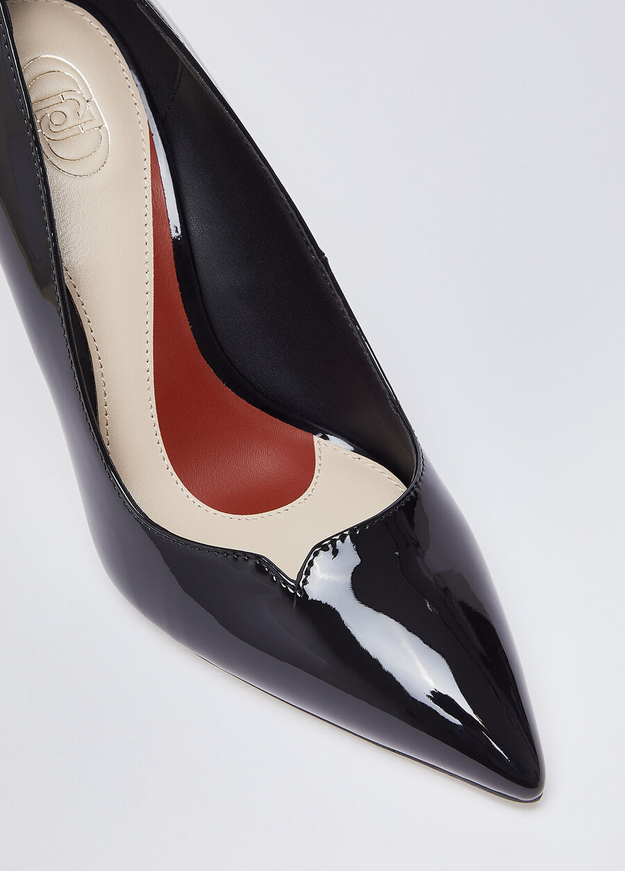 patent leather court shoes