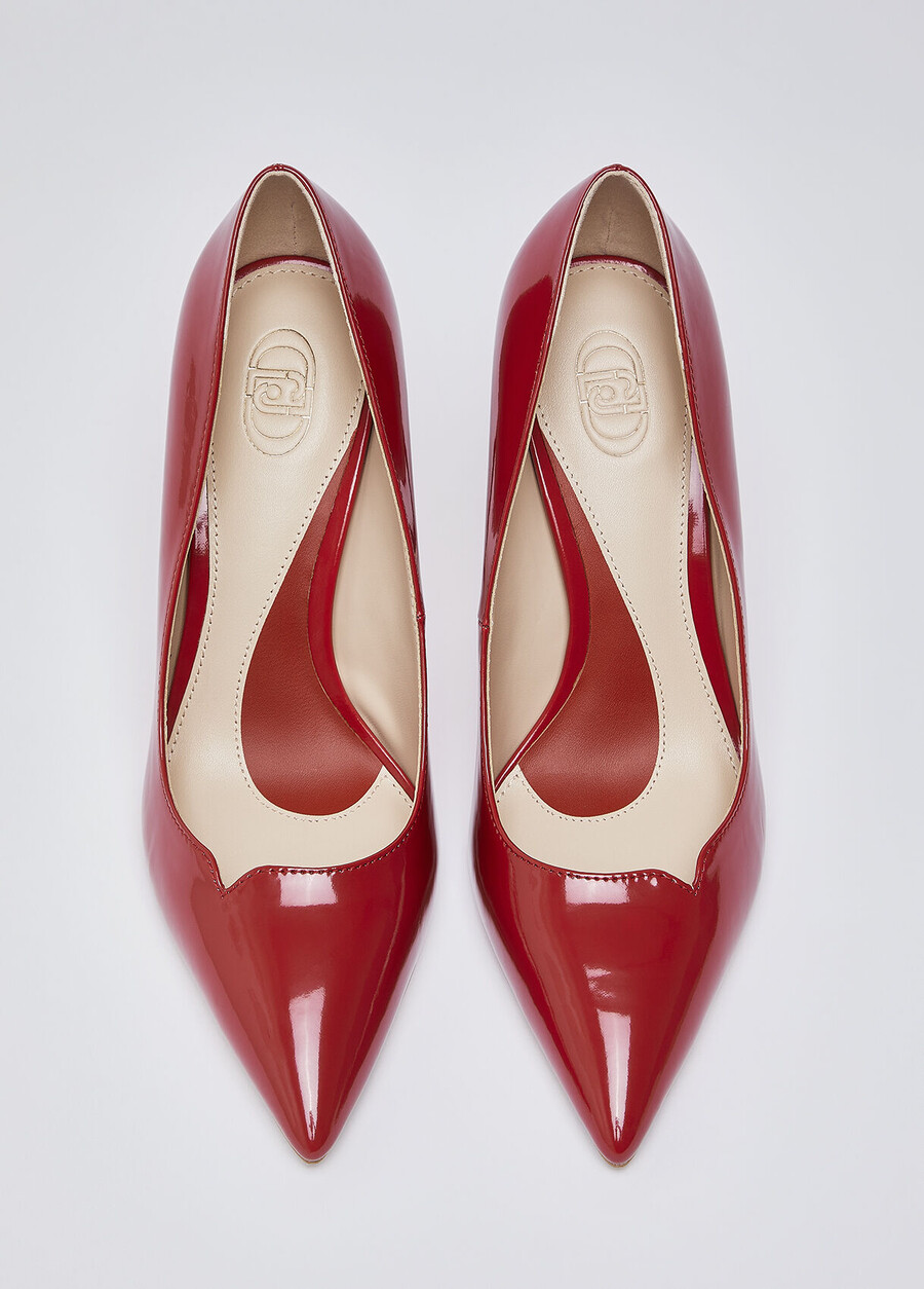 patent leather court shoes