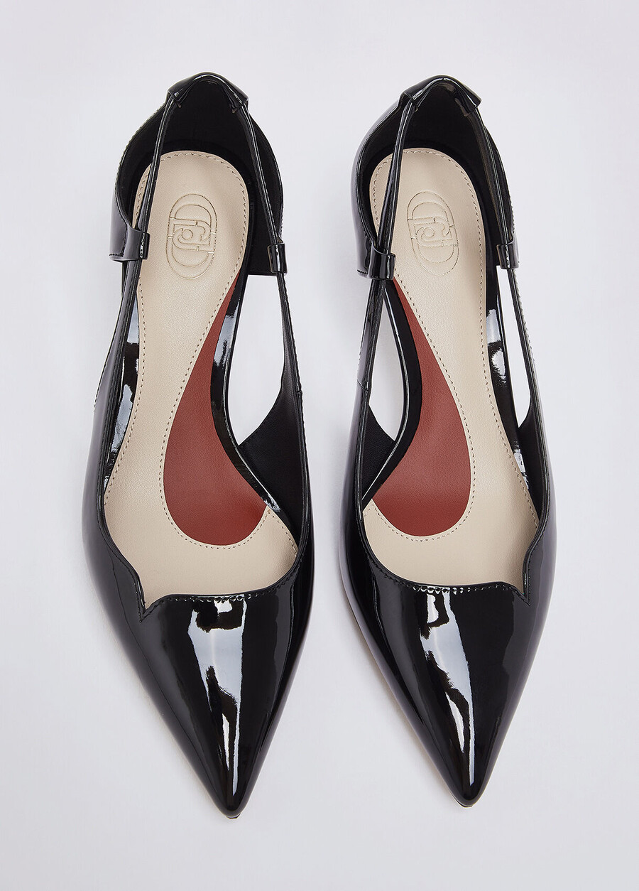 patent leather court shoes