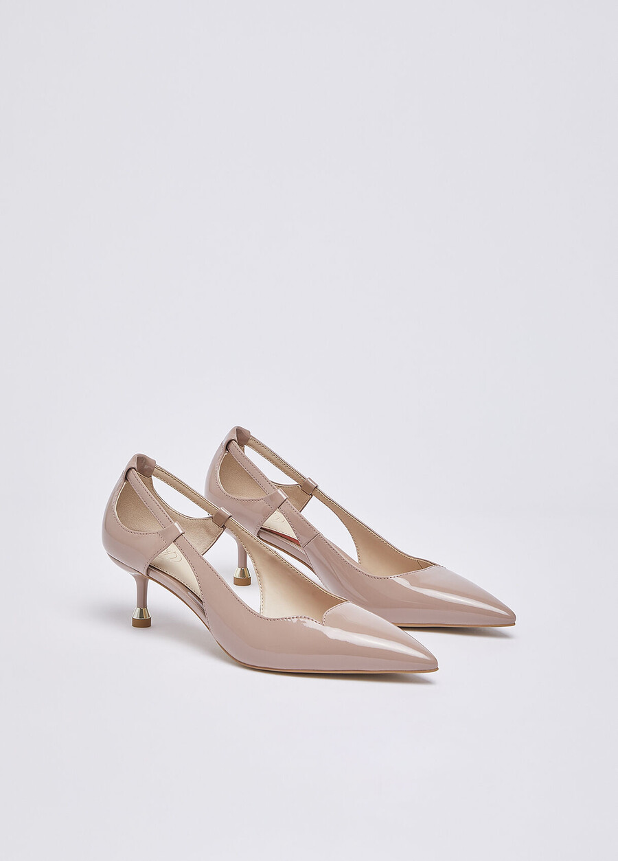 patent leather court shoes