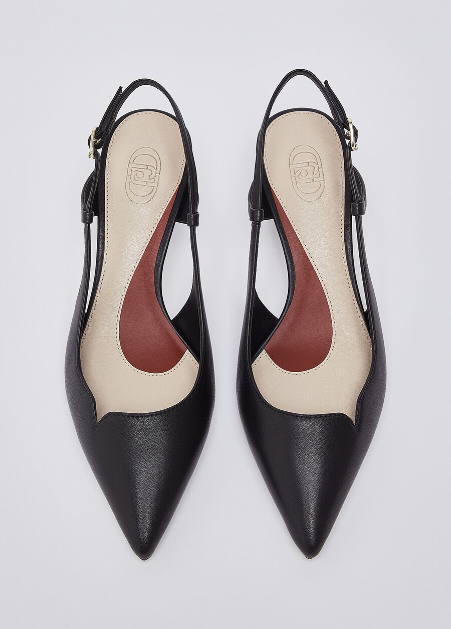 nappa leather slingbacks