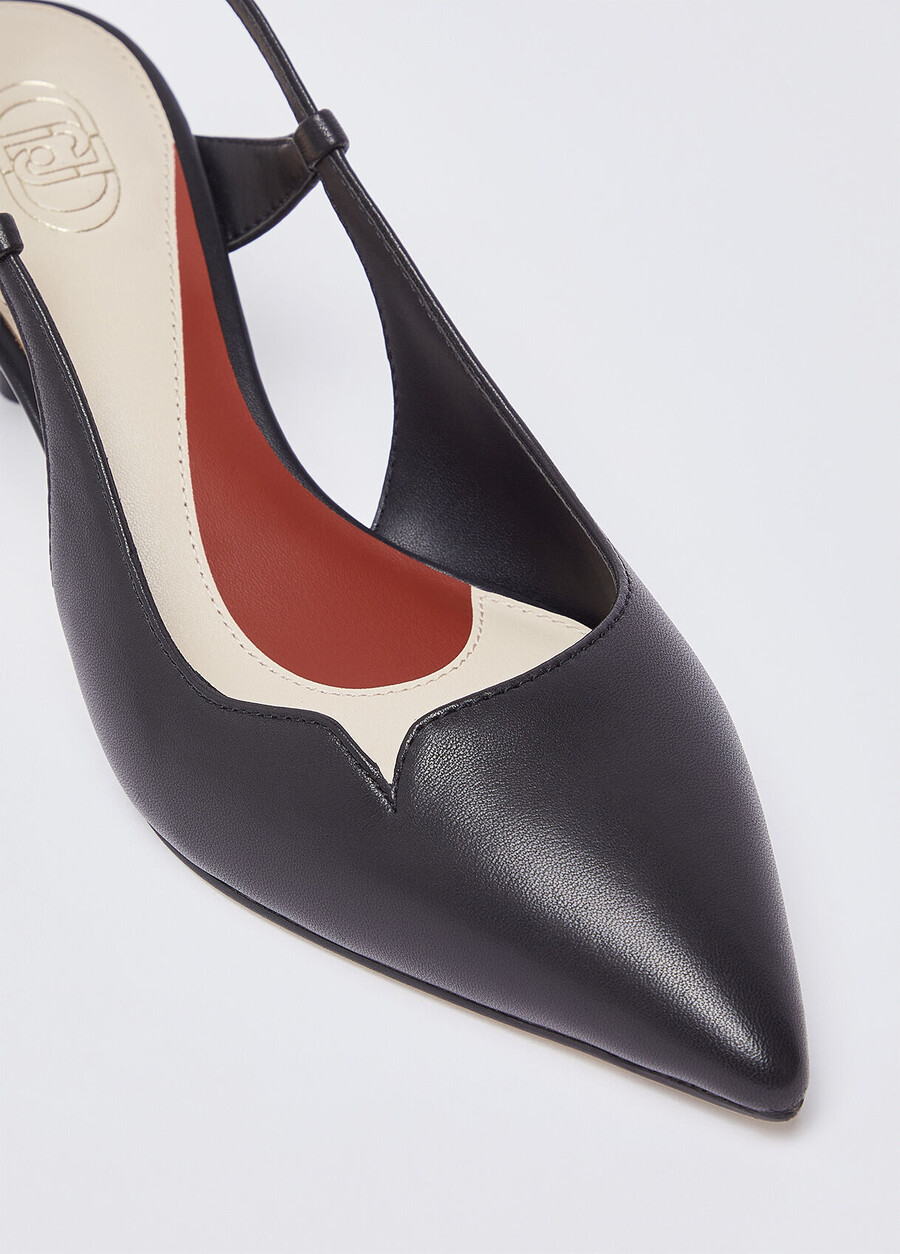 nappa leather slingbacks