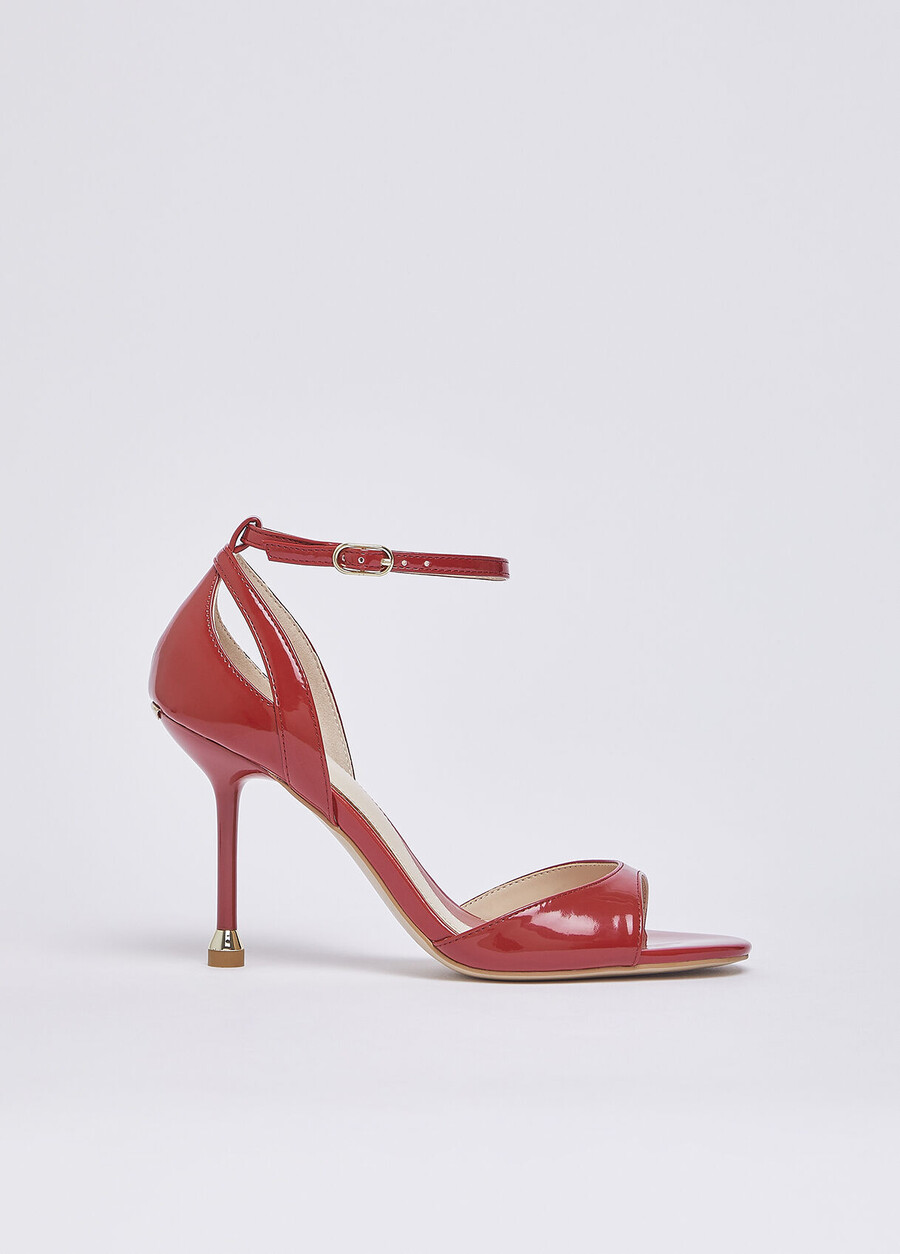 patent leather heeled sandals