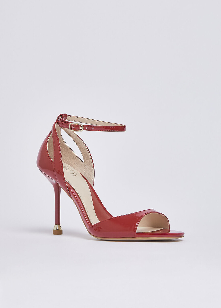 patent leather heeled sandals