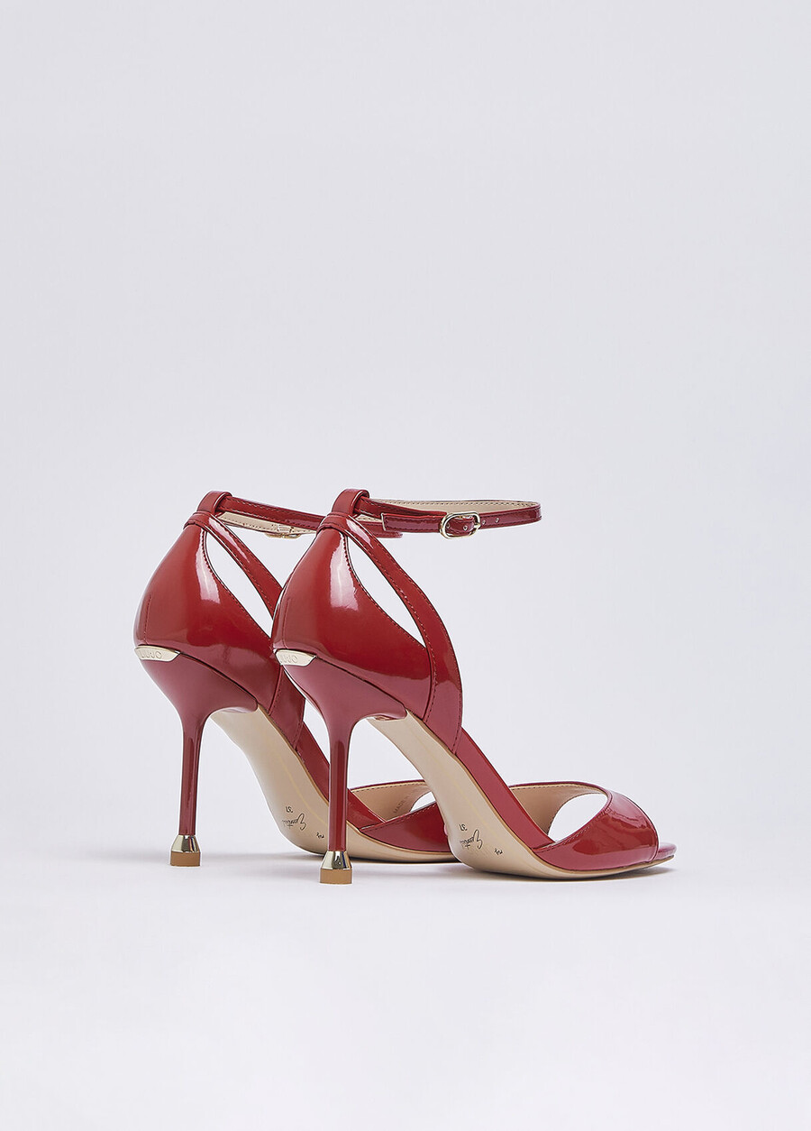 patent leather heeled sandals