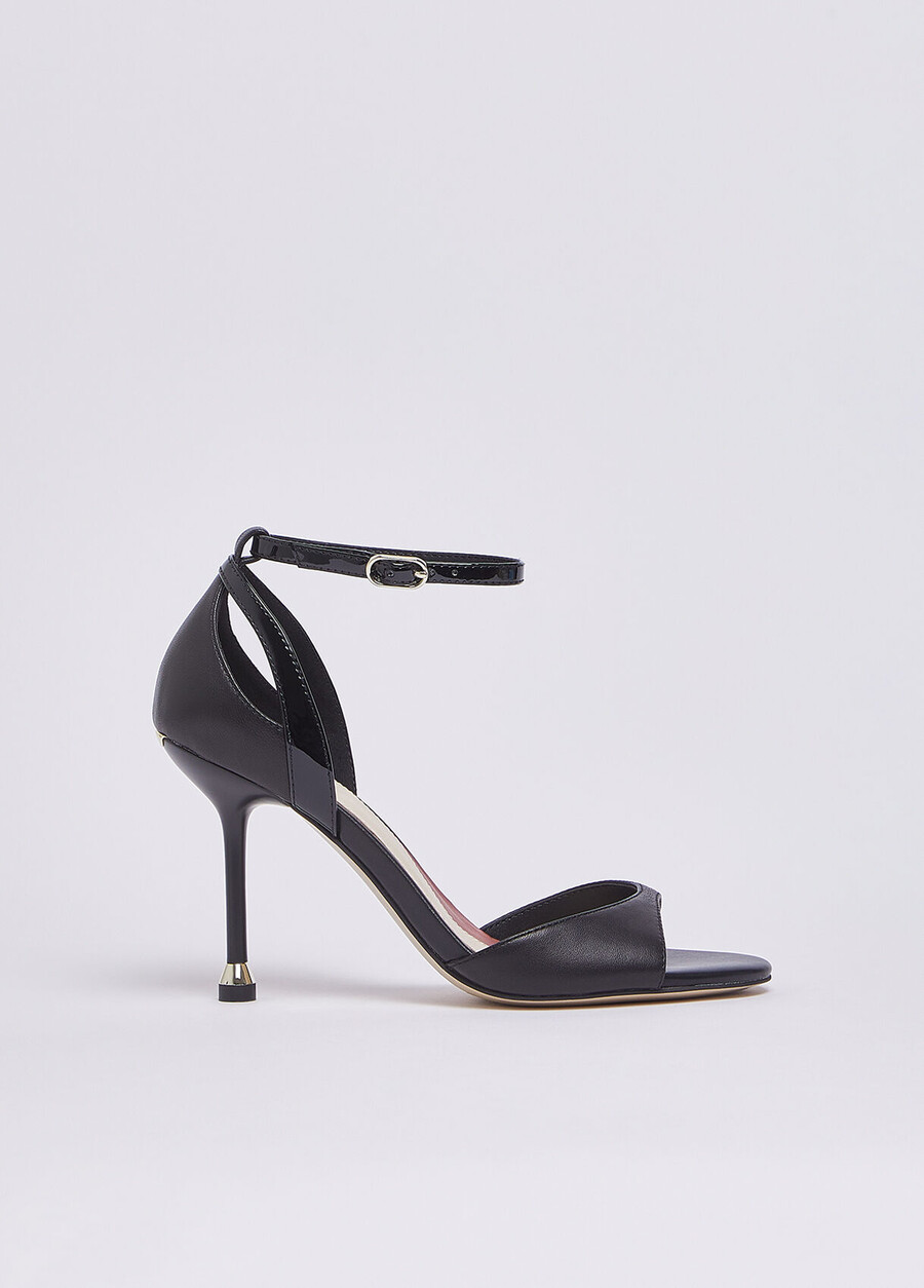 nappa leather heeled sandals