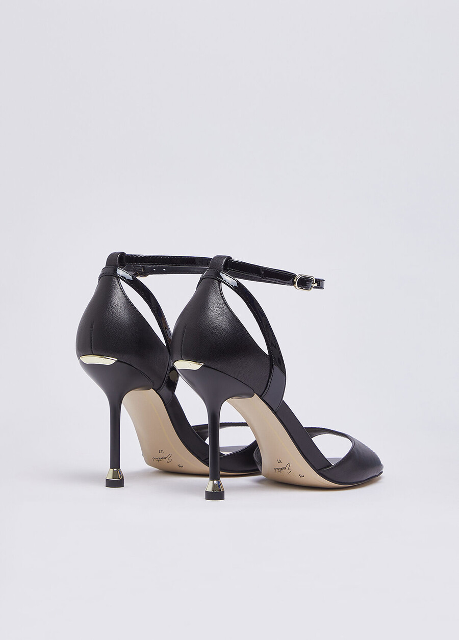 nappa leather heeled sandals