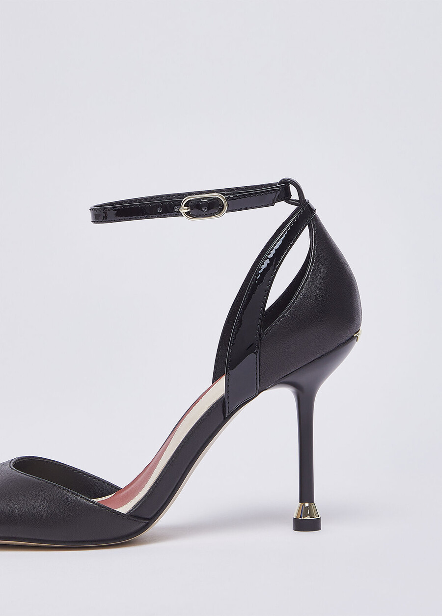 nappa leather heeled sandals