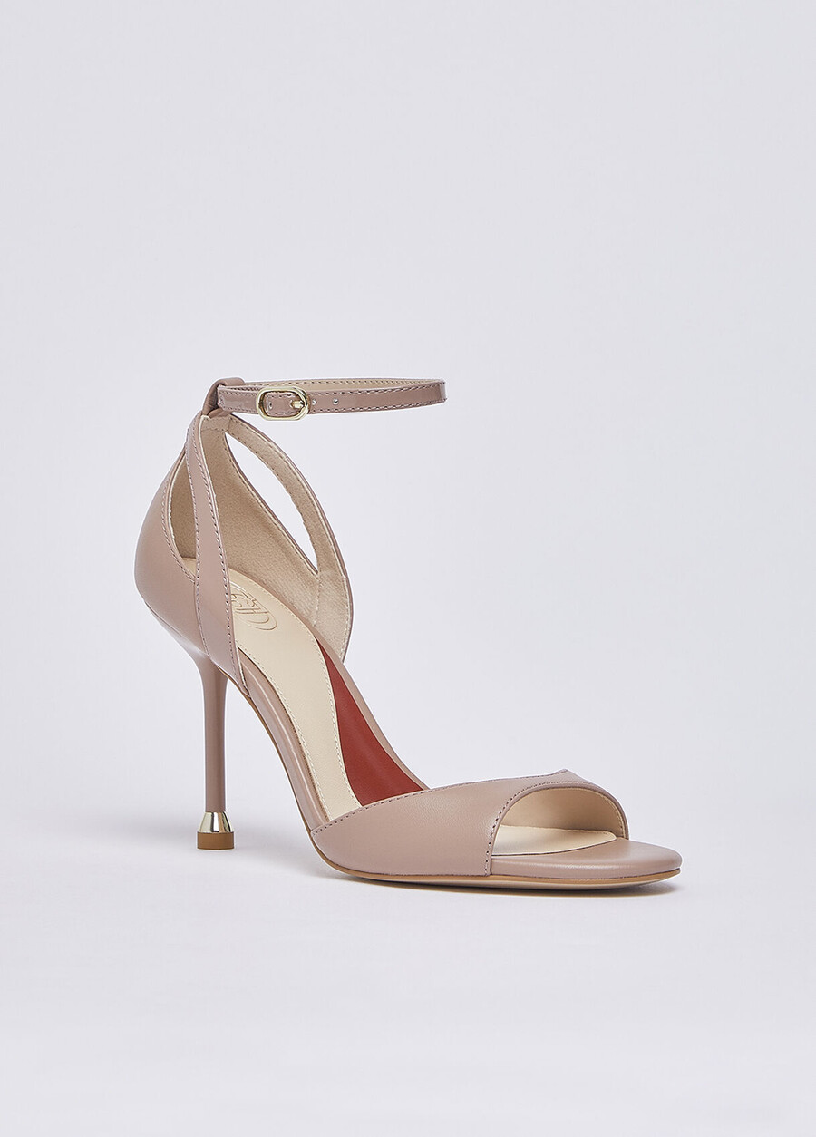 nappa leather heeled sandals