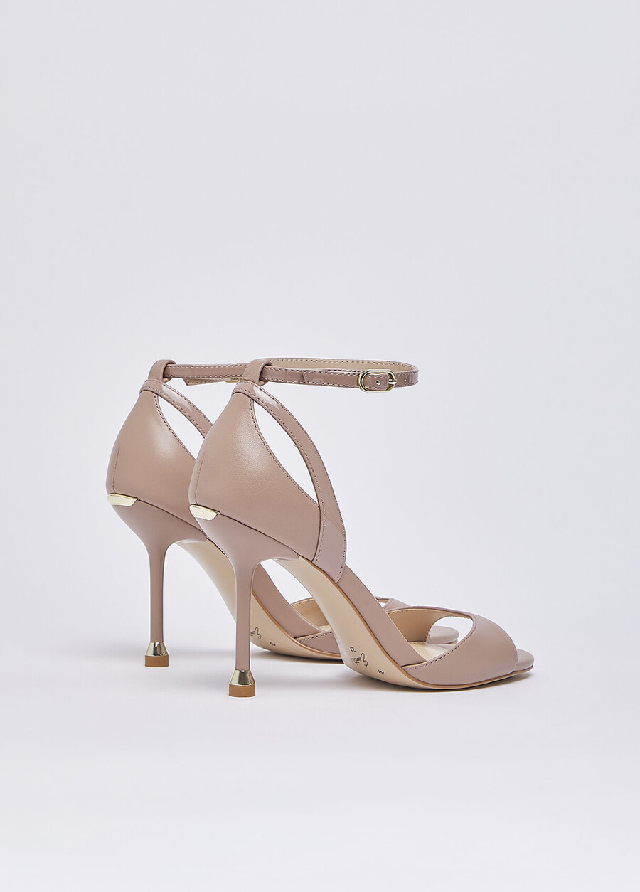 nappa leather heeled sandals
