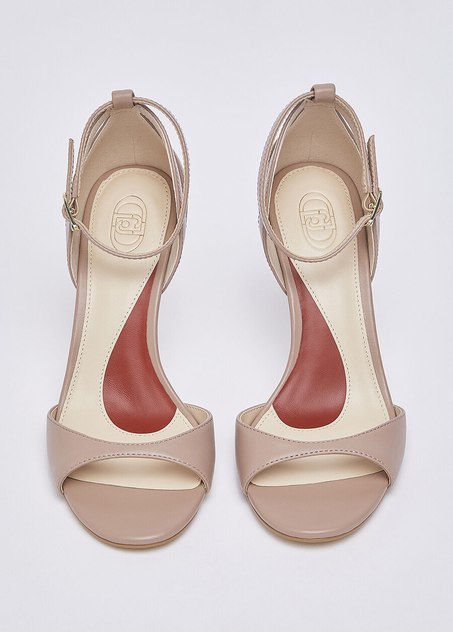 nappa leather heeled sandals