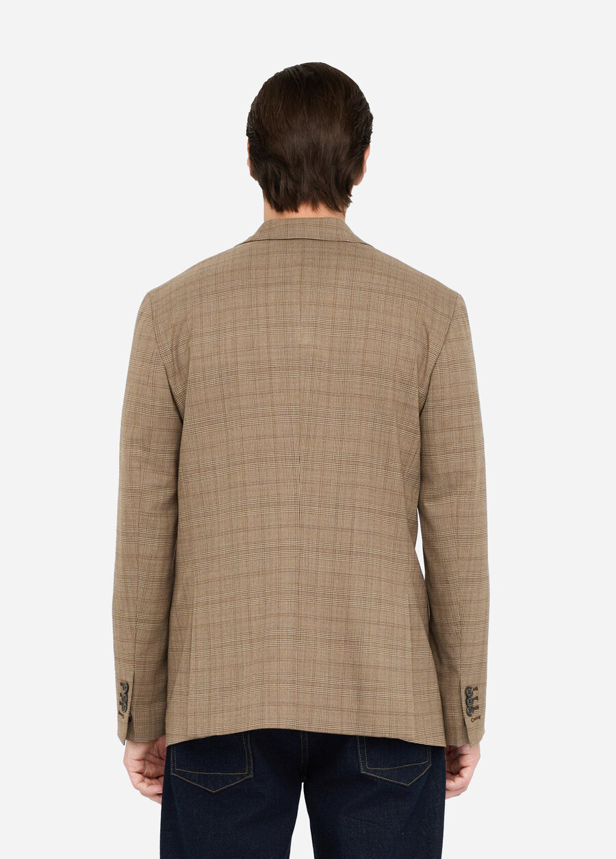 glen plaid wool blazer