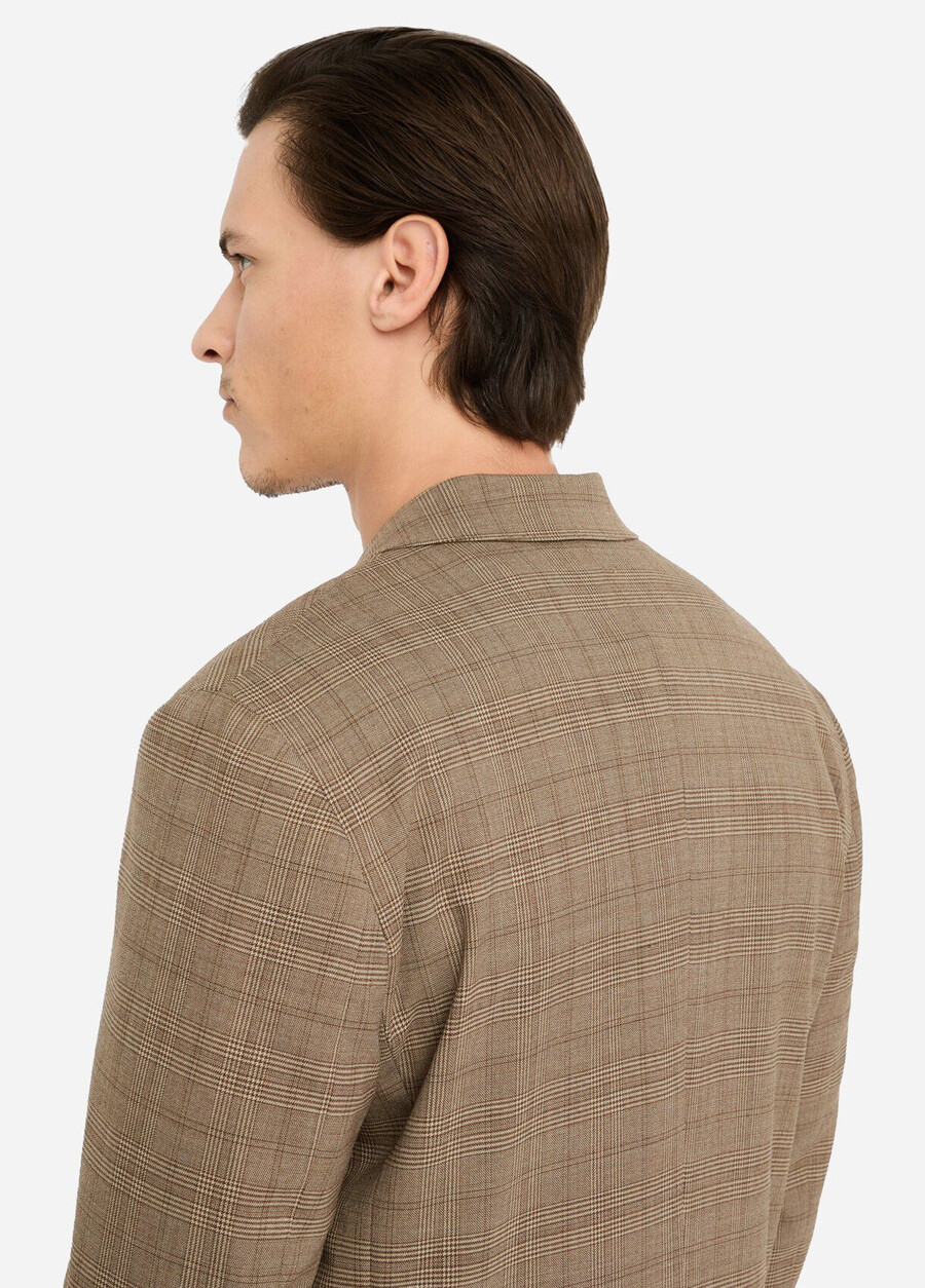 glen plaid wool blazer