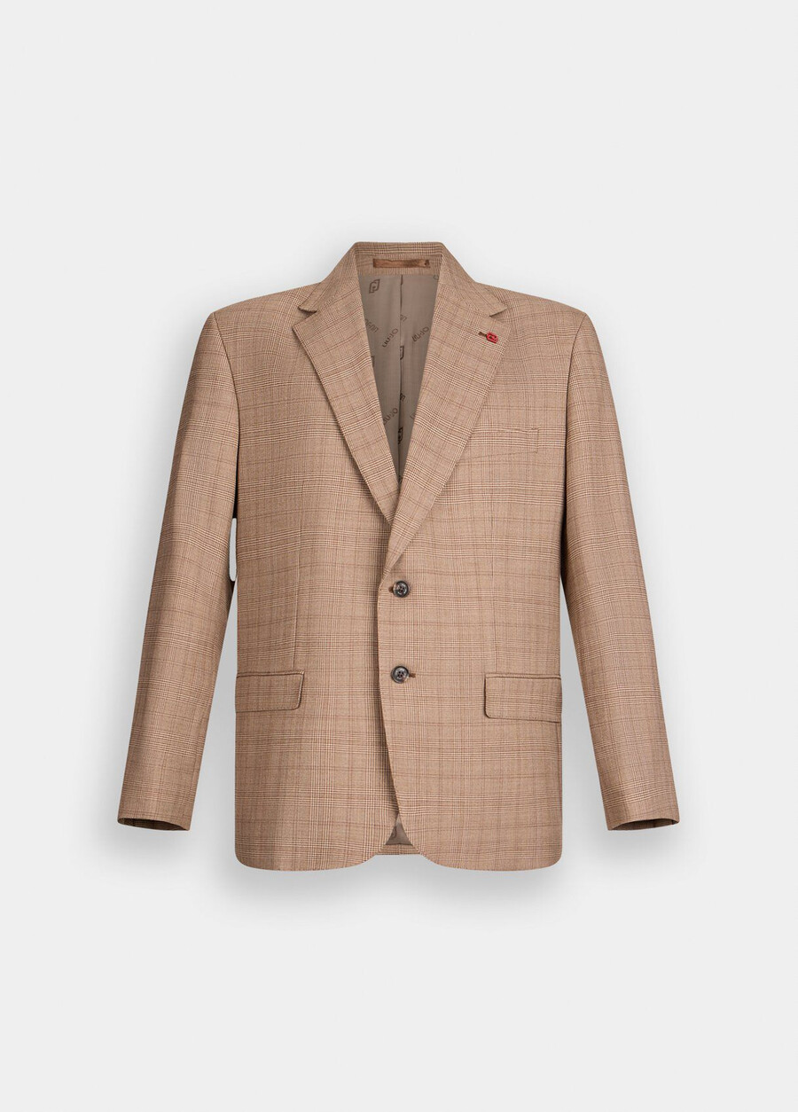 glen plaid wool blazer