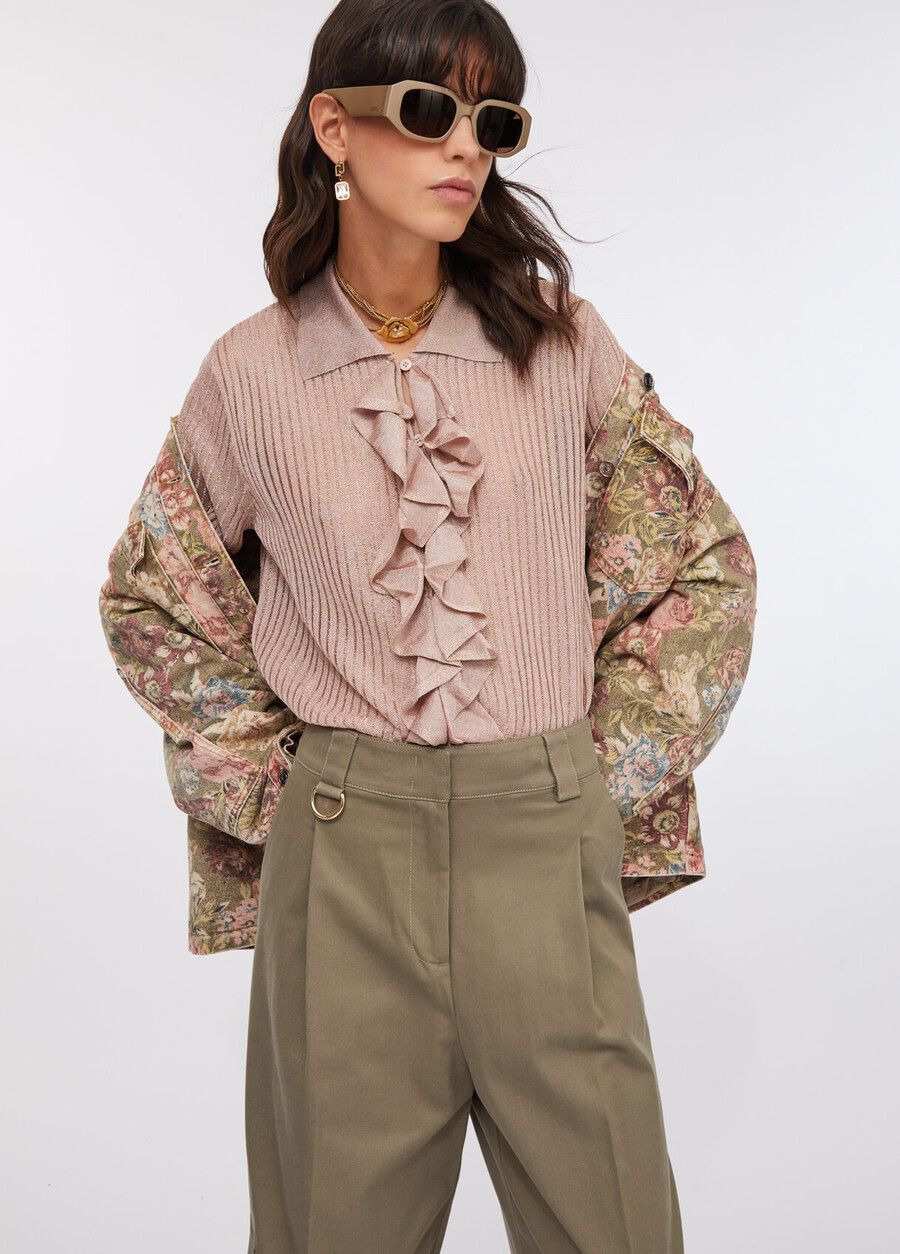 lurex knit shirt