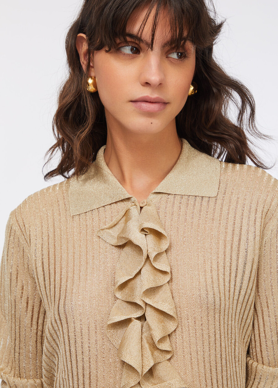 lurex knit shirt