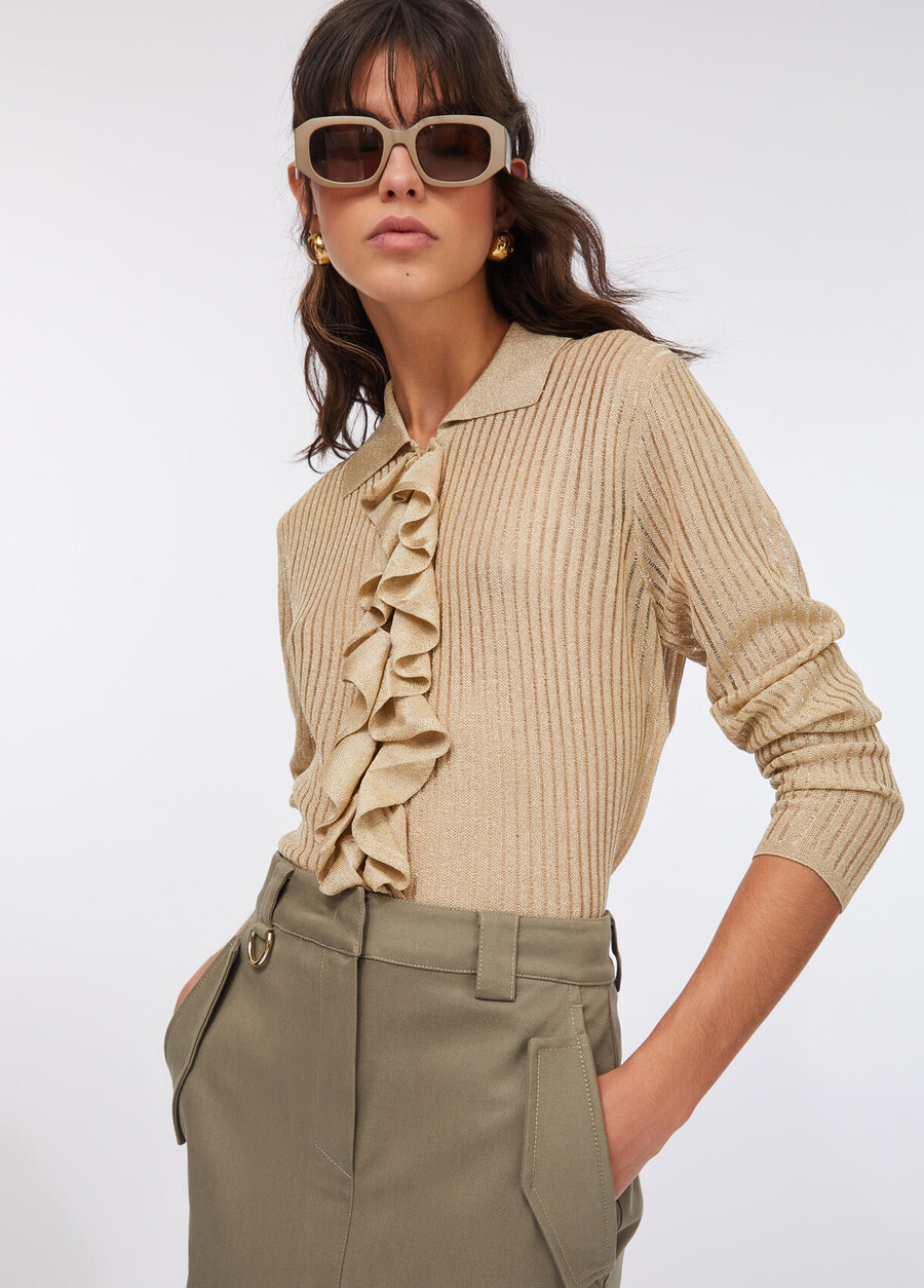 lurex knit shirt