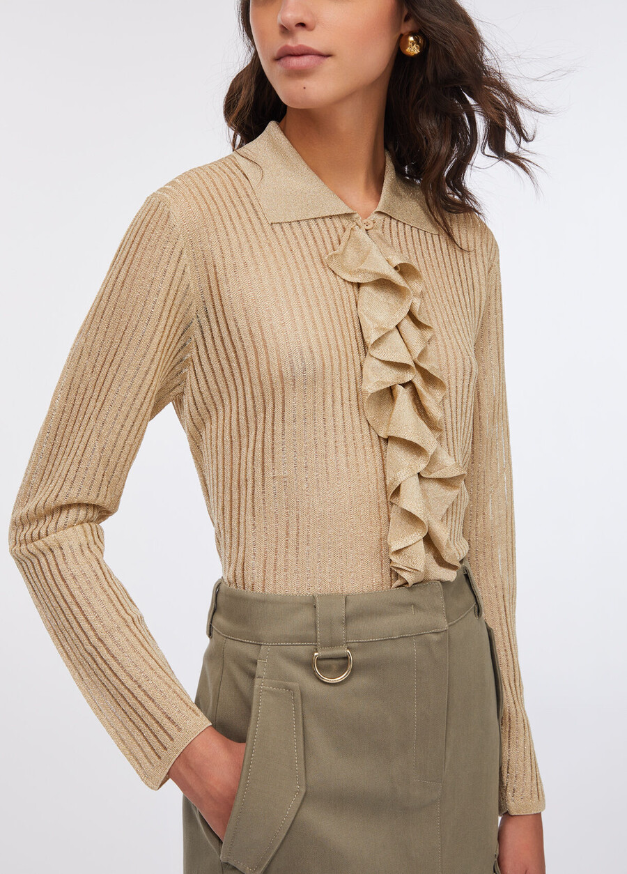 lurex knit shirt