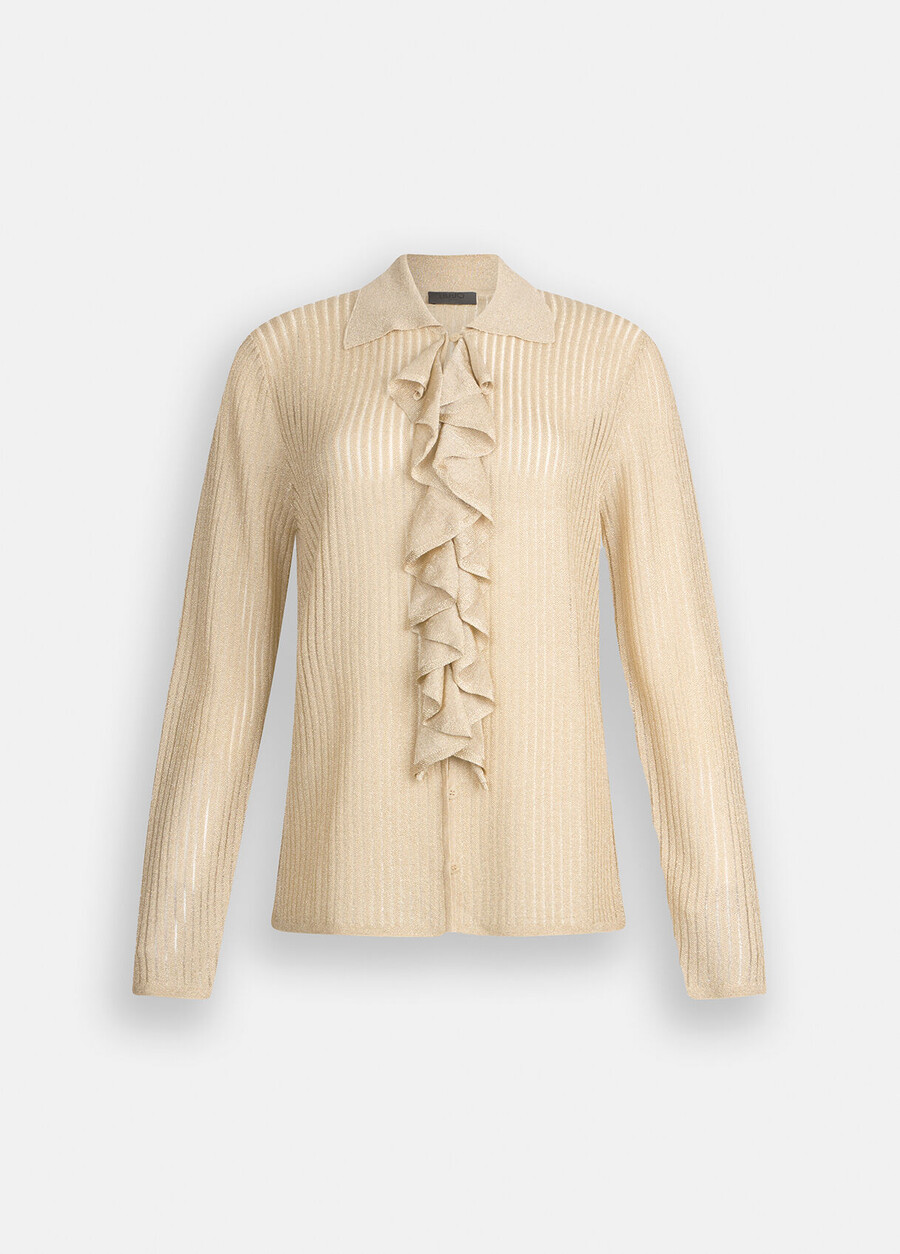 lurex knit shirt