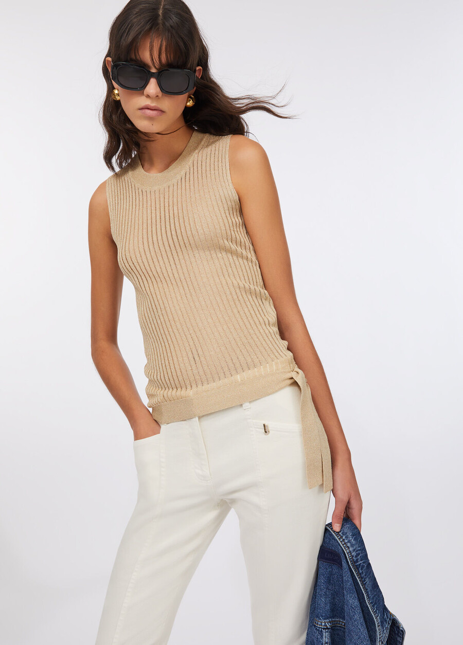lurex knit top