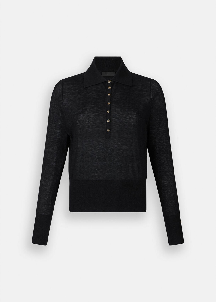 cotton and cashmere polo shirt