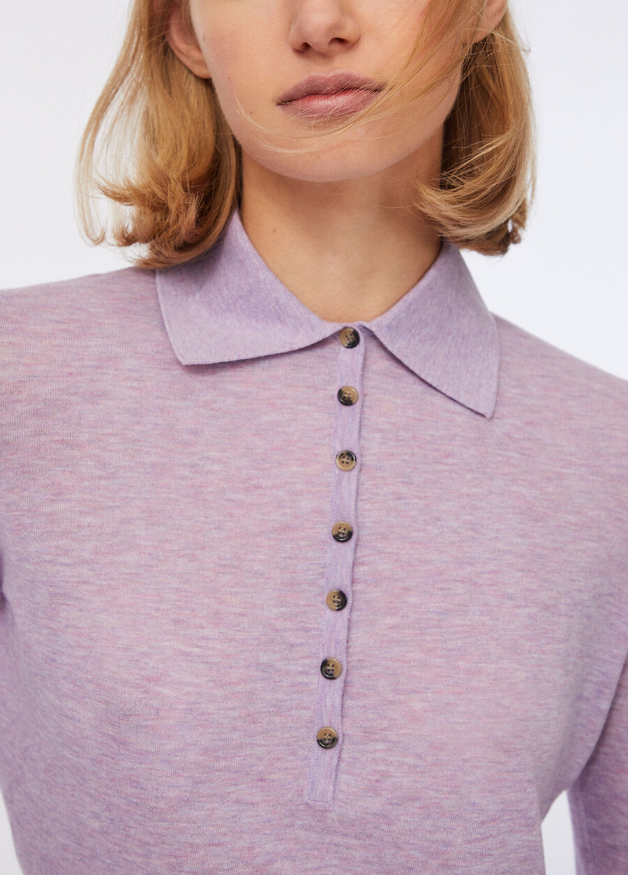 cotton and cashmere polo shirt