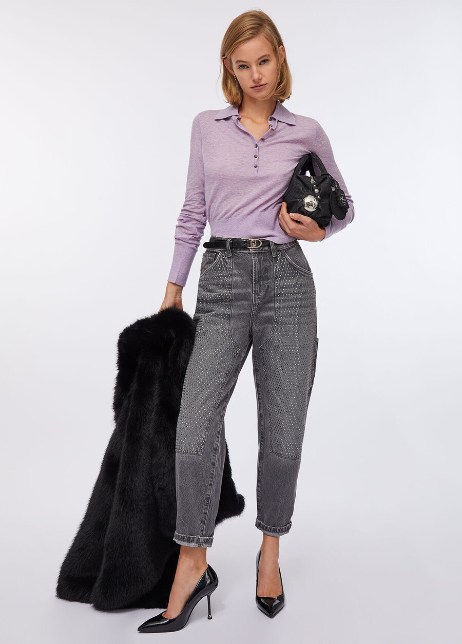 cotton and cashmere polo shirt