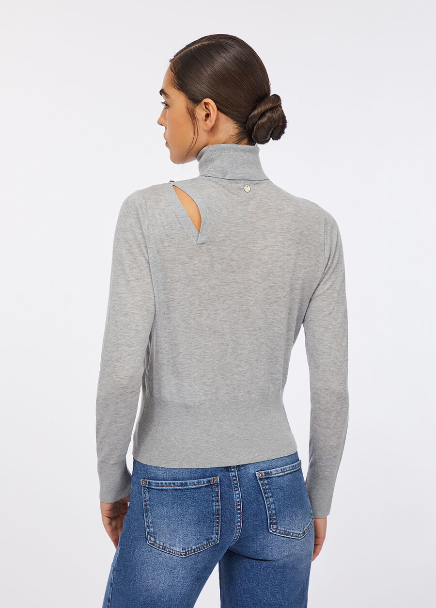 cotton and cashmere polo-neck