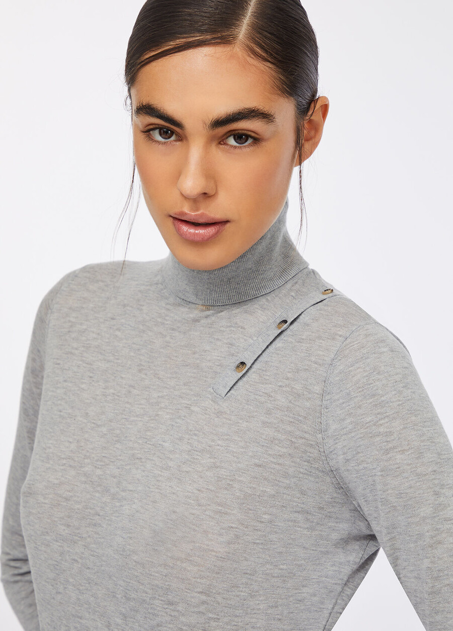 cotton and cashmere polo-neck