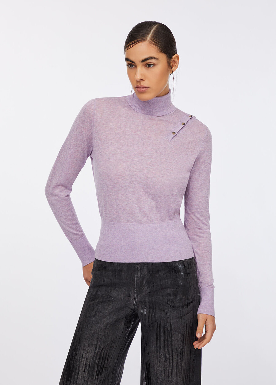 cotton and cashmere polo-neck