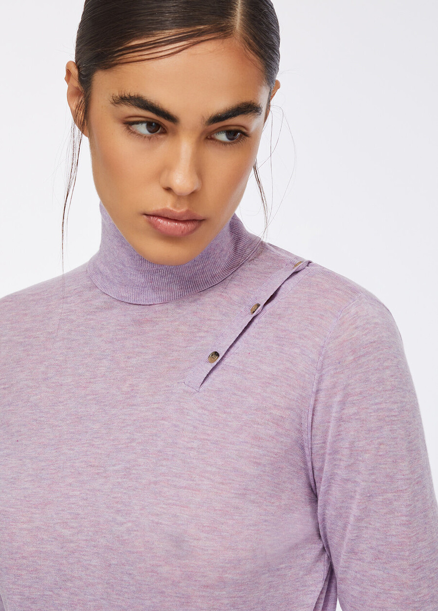 cotton and cashmere polo-neck