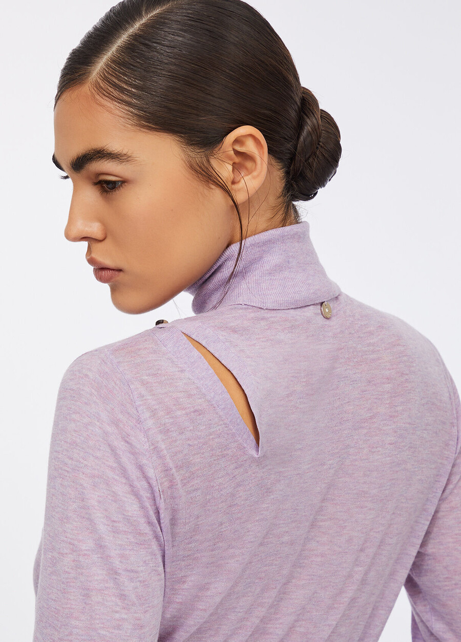 cotton and cashmere polo-neck