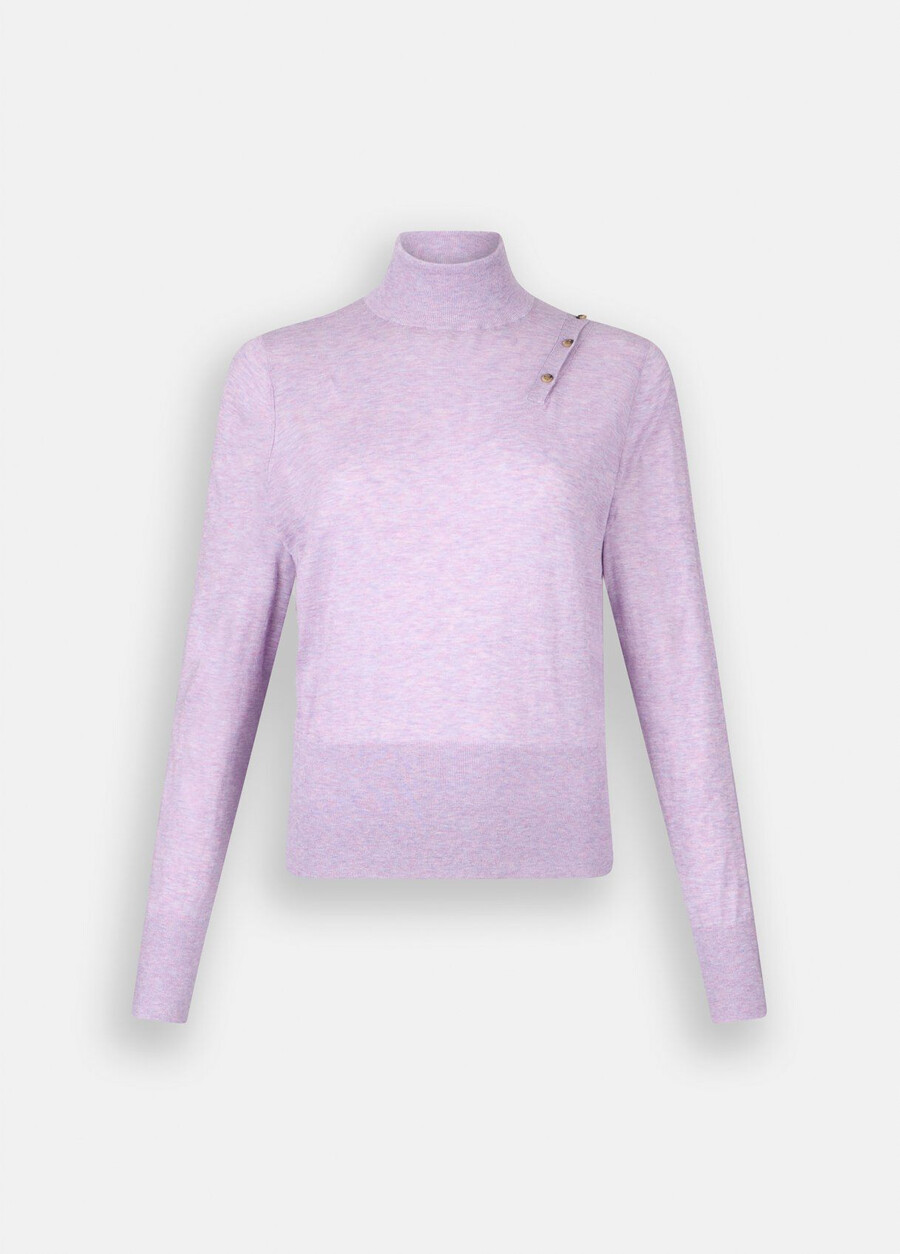 cotton and cashmere polo-neck