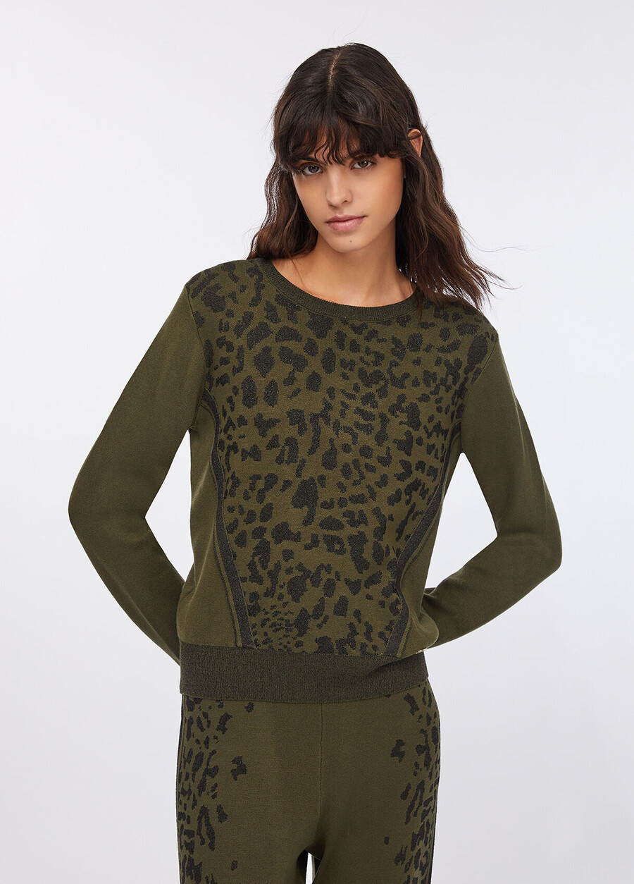 liu jo better animal-print sweater